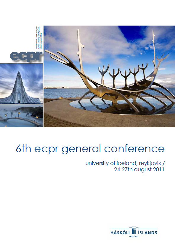 ECPR General Conference Reykjavík, 25 - 27 August 2011 programme cover image
